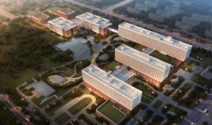 Rendering: Bird’s-eye view of the First Affiliated Hospital of Zhejiang University, Yuhang Branch